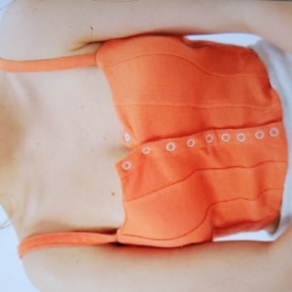 BDG Arabella snap front orange crop cami